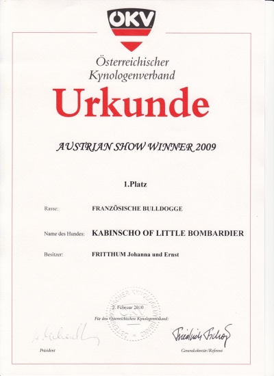 Austrian Show Winner 2009